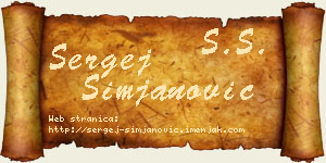 Sergej Simjanović vizit kartica
